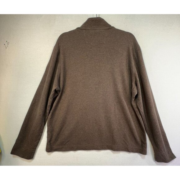 Banana Republic Mens 1/4 Zip Pullover Sweater XL Brown Preppy - Picture 6 of 7